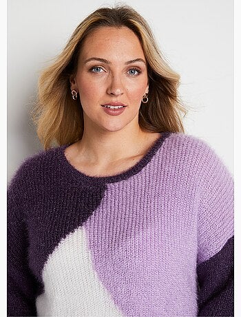 Suave jersey de punto con bloques de color - Afibel
