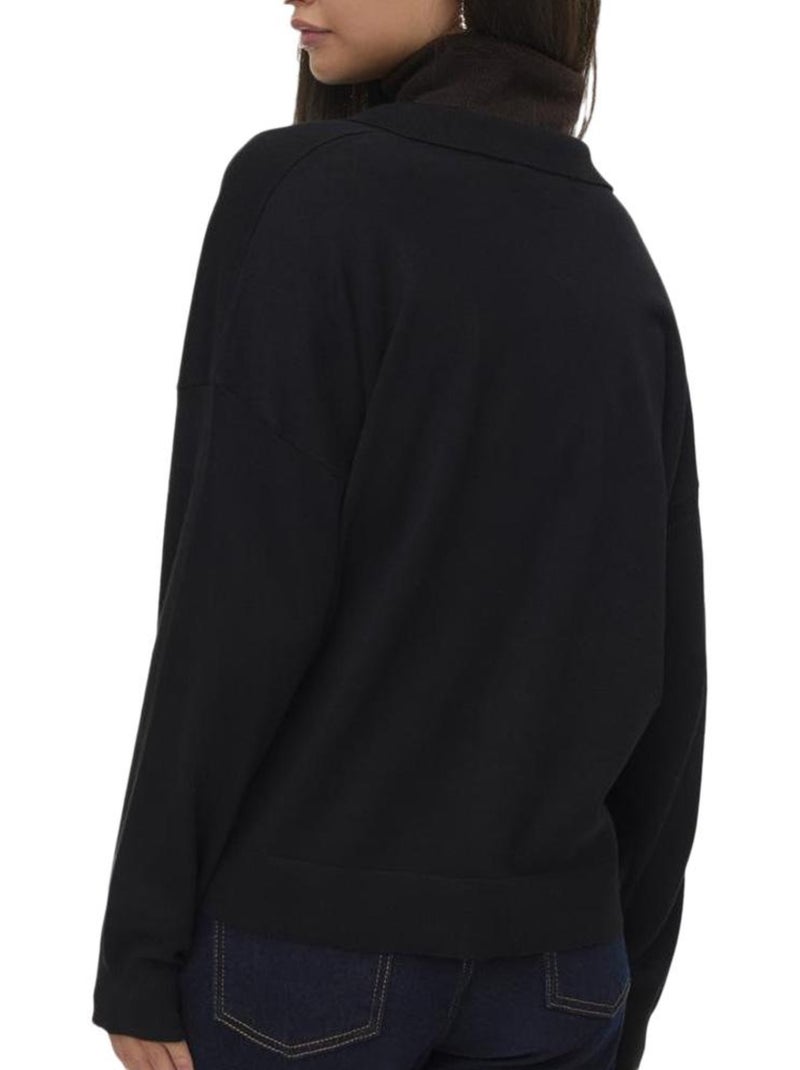 Jersey de Punto Rayas para Mujer Vero Moda Negro - Kiabi