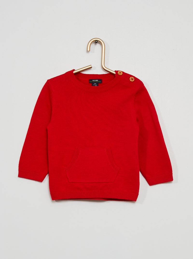 Jersey de punto rojo china - Kiabi