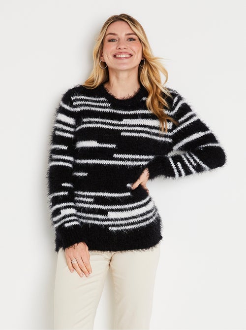 Jersey de punto suave efecto pelo - Afibel - Kiabi