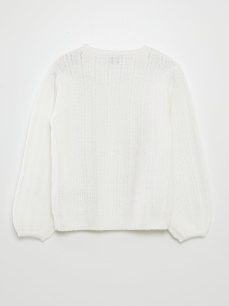Jersey de punto suave fantasía BLANCO - Kiabi