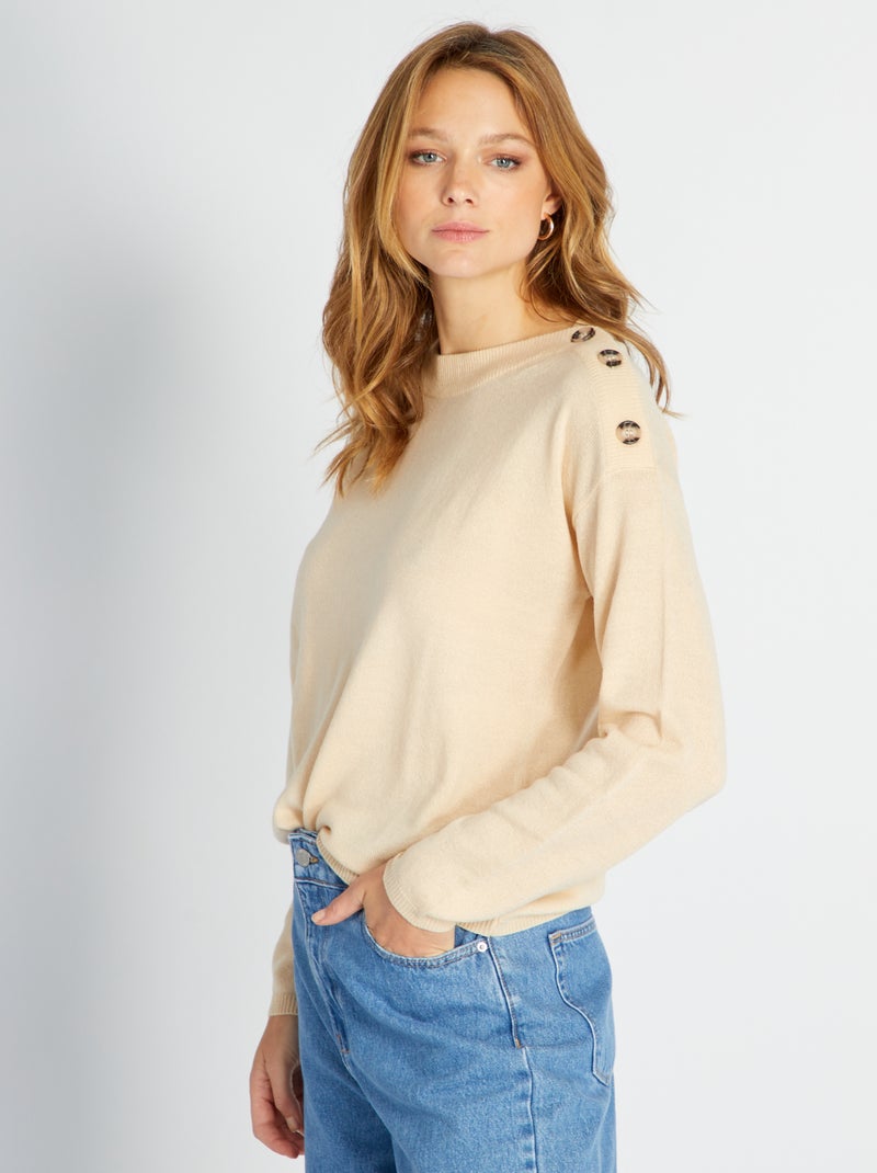 Jersey de punto suave 'JDY' beige - Kiabi