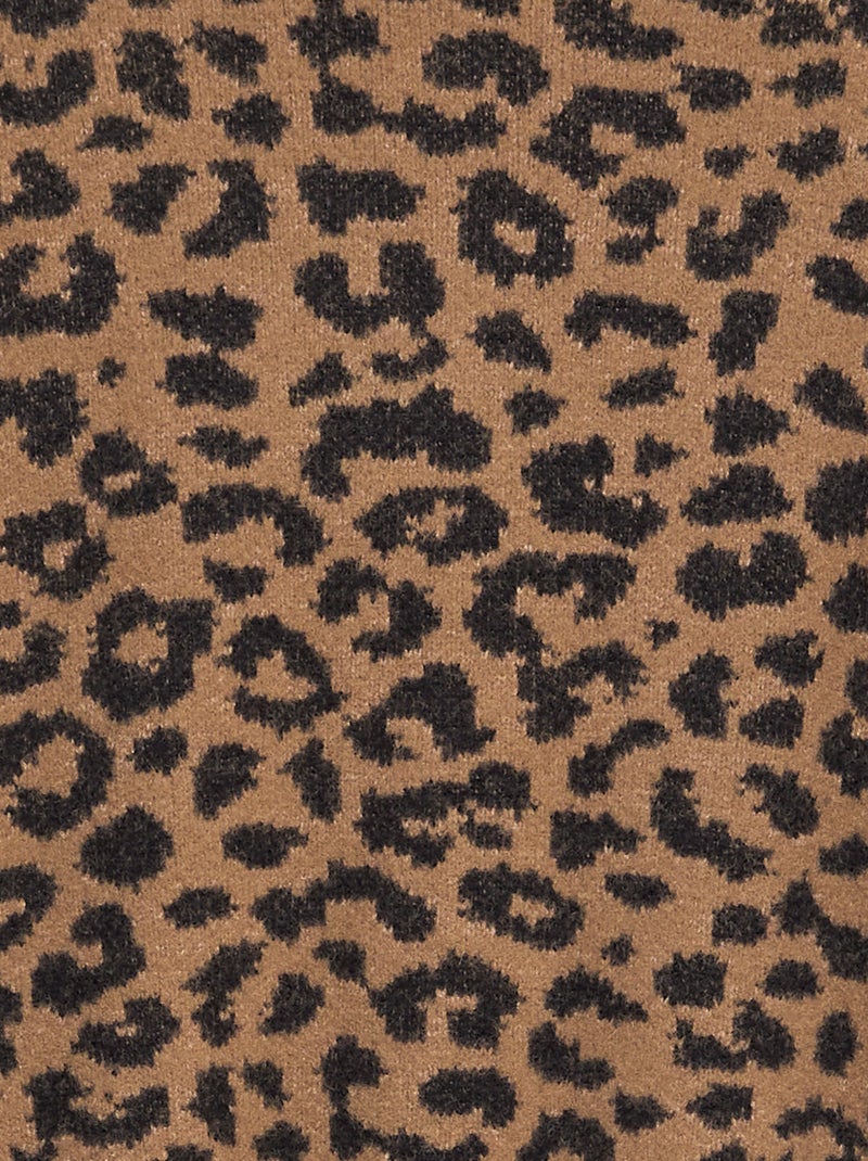 Jersey de punto suave leopardo 'JDY' MARRON - Kiabi