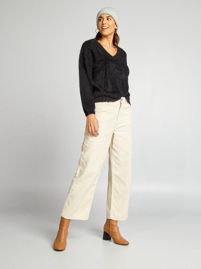 Jersey de punto suave negro - Kiabi
