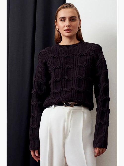 Jersey de punto texturizado con cuello redondo dilvin - Kiabi Jersey de punto texturizado con cuello redondo dilvin - Kiabi