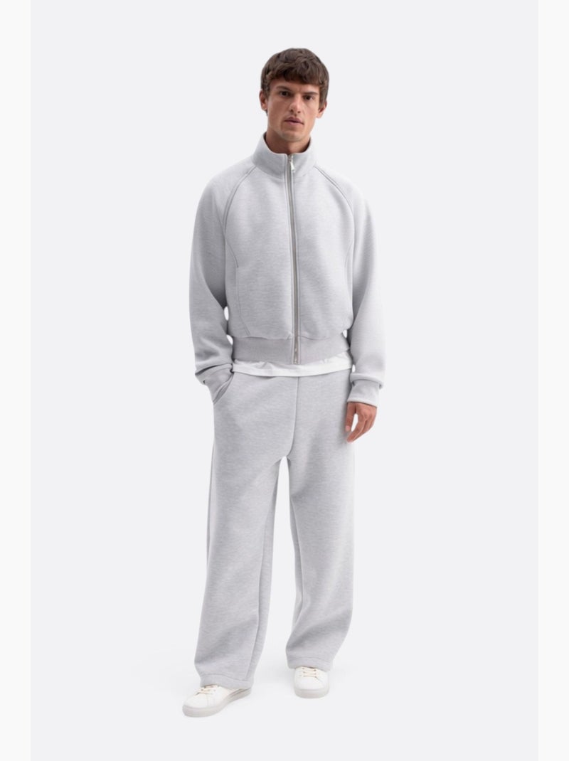 Jersey de punto tipo cárdigan con cuello con cremallera giesto Gris claro - Kiabi
