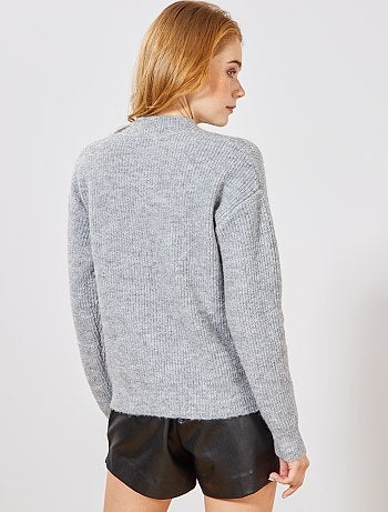 Jersey de punto torcido con botones - Kiabi