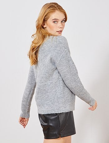 Jersey de punto torcido con botones - Kiabi