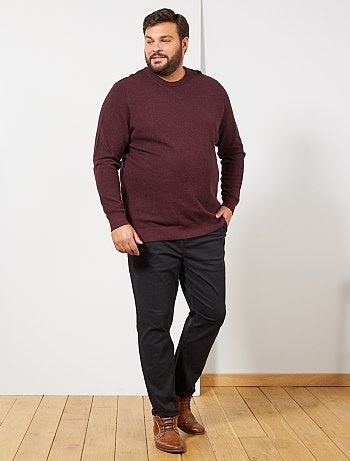 Tallas grandes hombre - Jersey de punto torcido orgánico - Kiabi