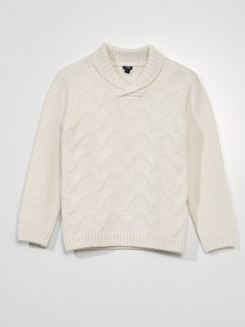 Jersey de punto trenzado BEIGE - Kiabi