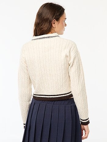 Jersey de punto trenzado