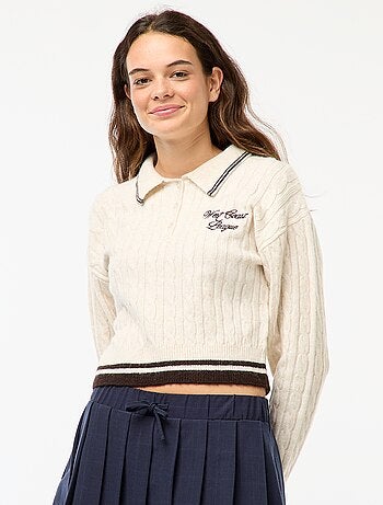 Jersey de punto trenzado