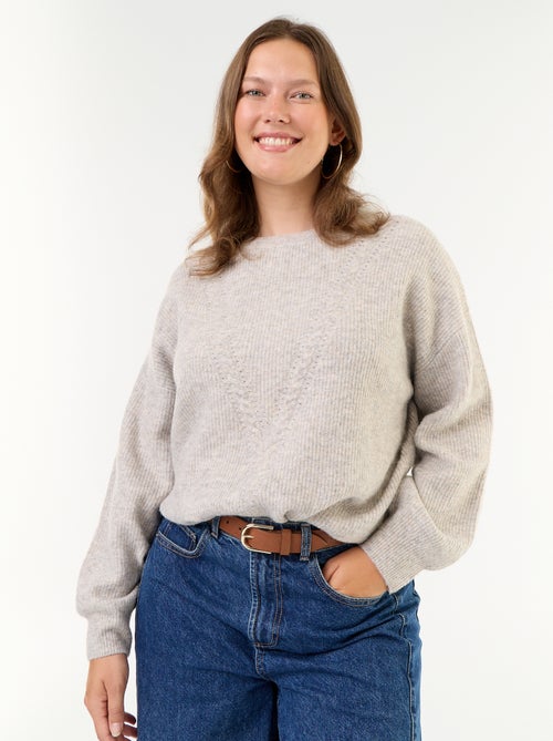 Jersey de punto trenzado - Kiabi