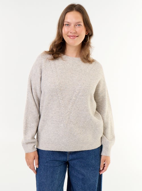 Jersey de punto trenzado - Kiabi