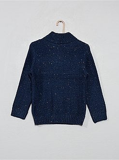 Jersey de punto trenzado con cuello chal - Kiabi