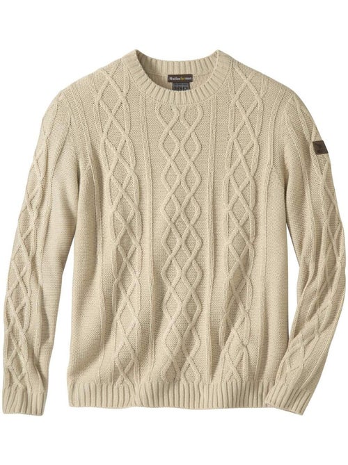 Jersey de punto trenzado con cuello redondo country man - Kiabi Jersey de punto trenzado con cuello redondo country man - Kiabi