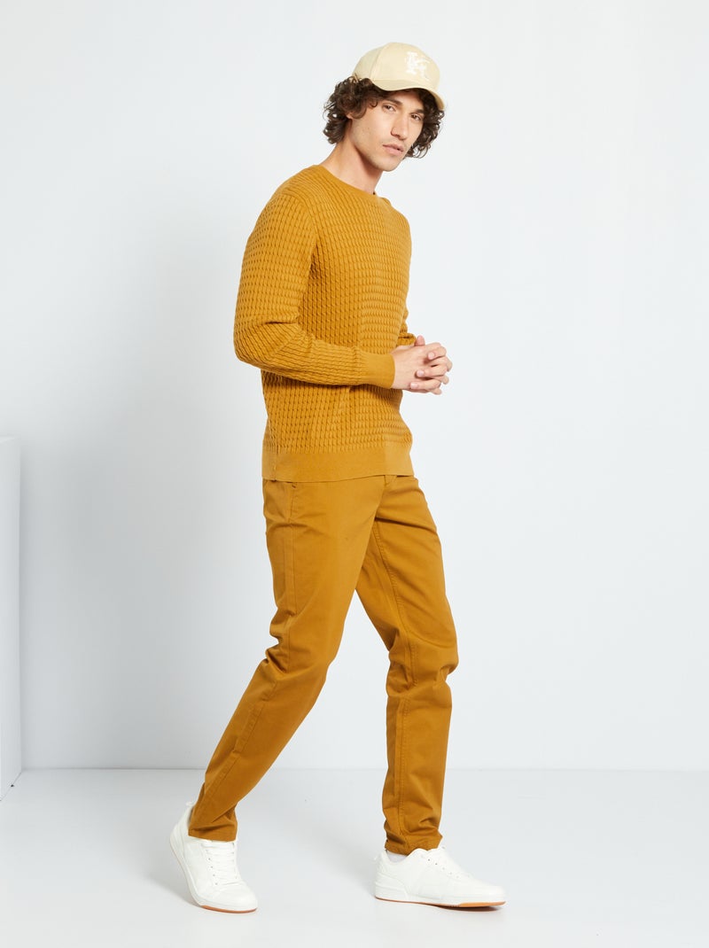 Jersey de punto trenzado KAKI - Kiabi