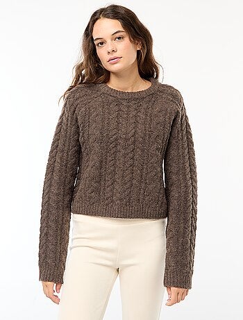 Jersey de punto trenzado