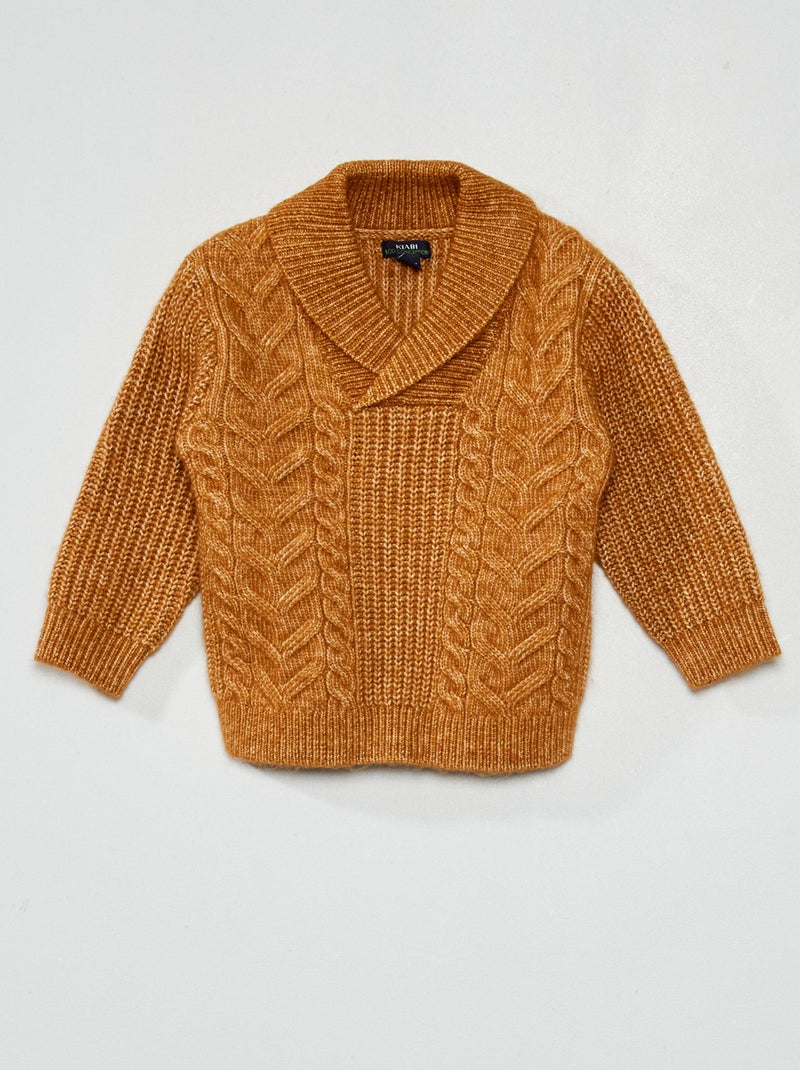 Jersey de punto trenzado MARRON - Kiabi