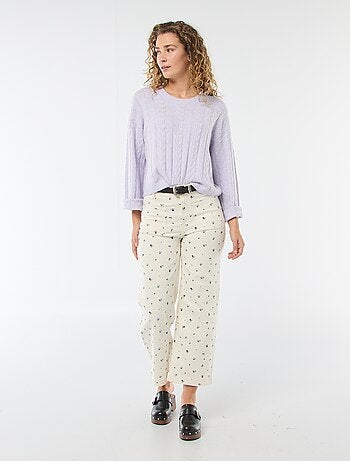 Jersey de punto trenzado