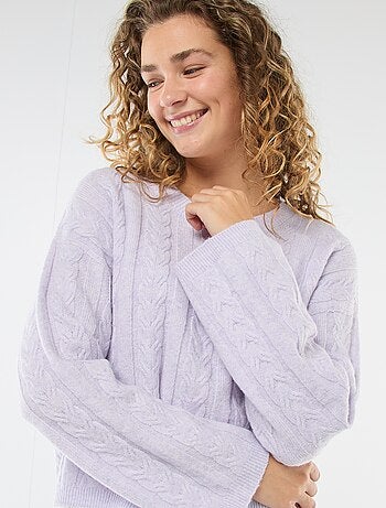 Jersey de punto trenzado