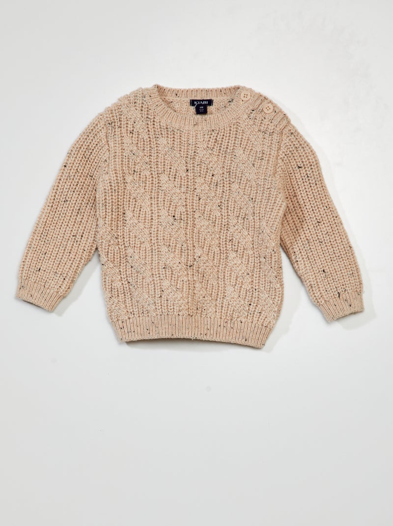 Jersey de punto trenzado ROSA - Kiabi