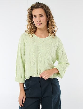 Jersey de punto trenzado