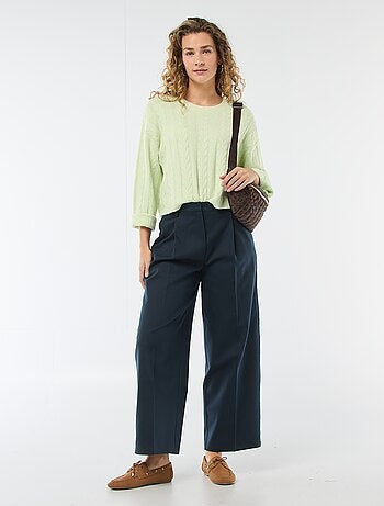 Jersey de punto trenzado