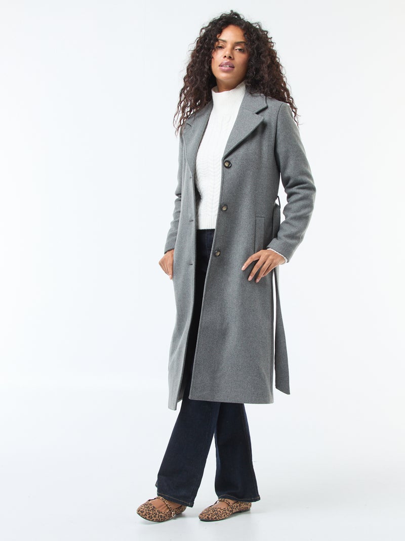 Jersey de punto trenzado y cuello alto Blanco - Kiabi