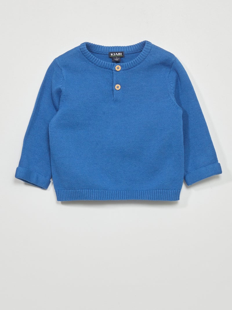 Jersey de punto tricotado AZUL - Kiabi