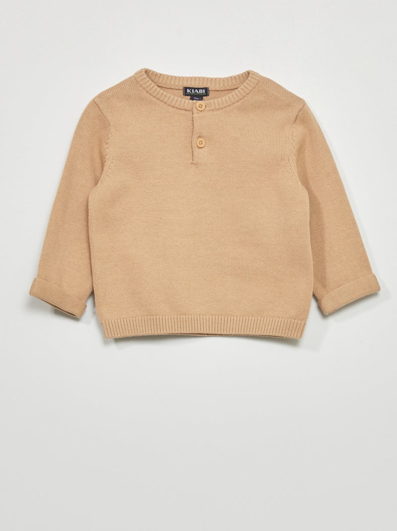 Jersey de punto tricotado BEIGE - Kiabi