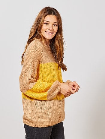 Jersey de punto tricotado 'rayas' - Kiabi