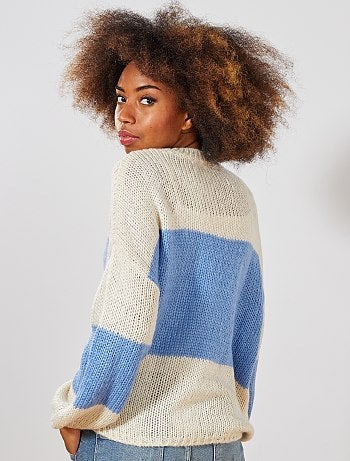 Jersey de punto tricotado 'rayas' - Kiabi