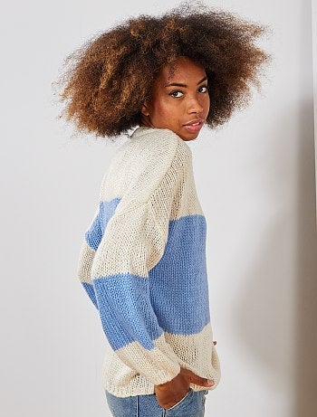 Jersey de punto tricotado 'rayas' - Kiabi