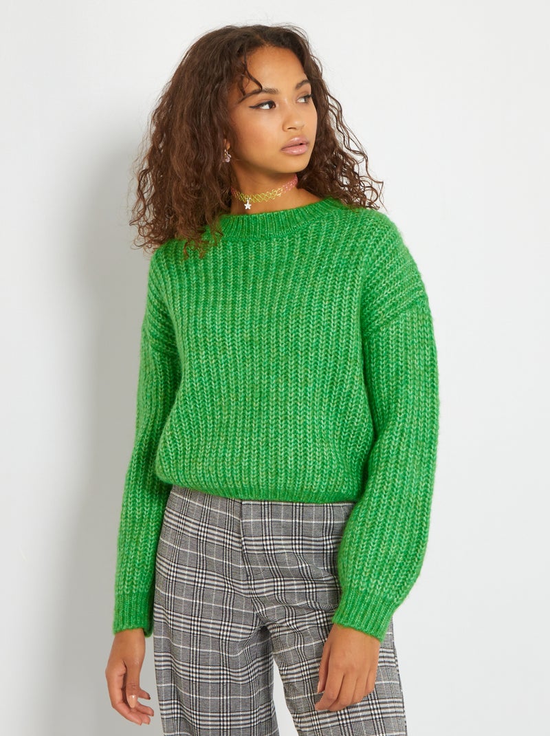 Jersey de punto tricotado VERDE - Kiabi