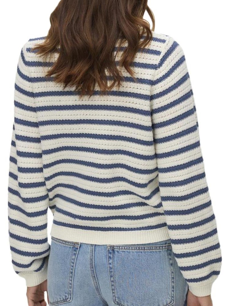 Jersey de Punto Vero Moda Gorgeous para Mujer - /Azul Marino Blanco - Kiabi