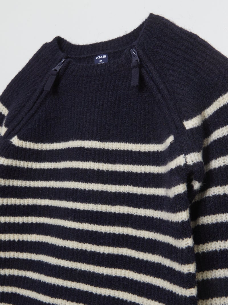 Jersey de rayas  - Fácil de Poner AZUL - Kiabi