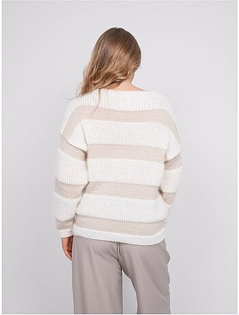 Jersey de rayas anchas de punto esponjoso klodel