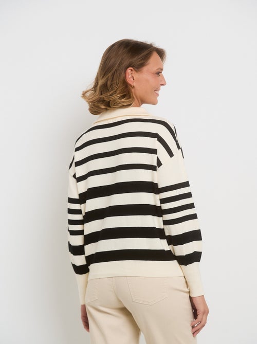 Jersey de rayas con cremallera - AFIBEL - Kiabi