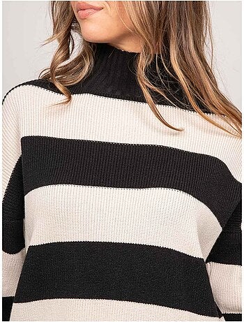 Jersey de rayas con cuello alto kanelle