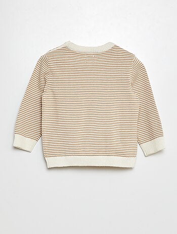 Jersey de rayas con cuello redondo