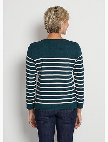 Jersey de rayas con cuello redondo y manga larga - Afibel