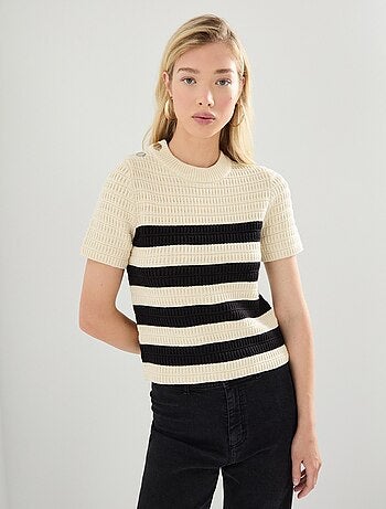 Jersey de rayas de punto, MO Fashion