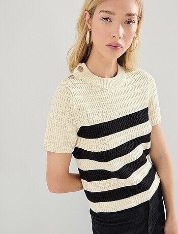 Jersey de rayas de punto, MO Fashion