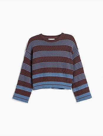 Jersey de rayas de punto, mo fashion