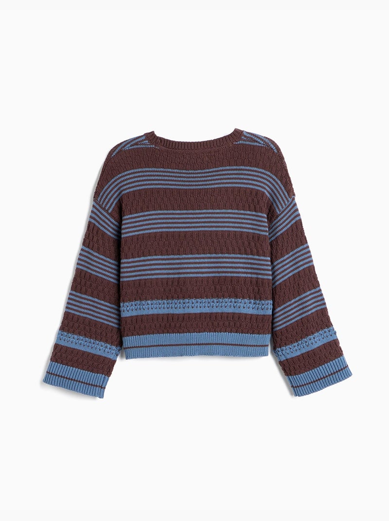 Jersey de rayas de punto, mo fashion Marrón - Kiabi