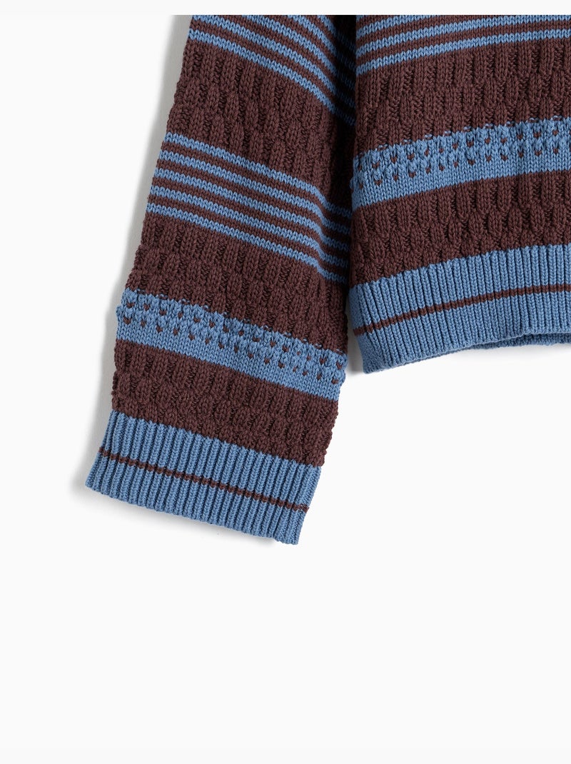 Jersey de rayas de punto, mo fashion Marrón - Kiabi