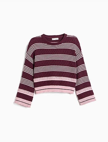 Jersey de rayas de punto, mo fashion