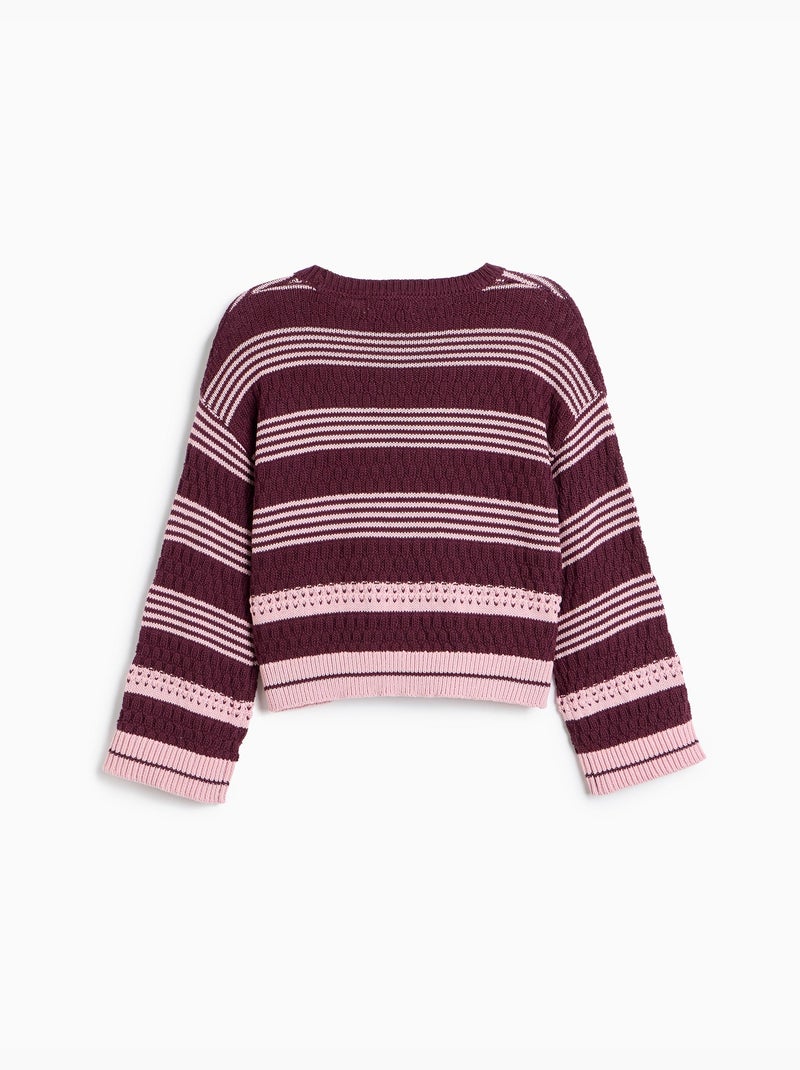 Jersey de rayas de punto, mo fashion Violeta - Kiabi