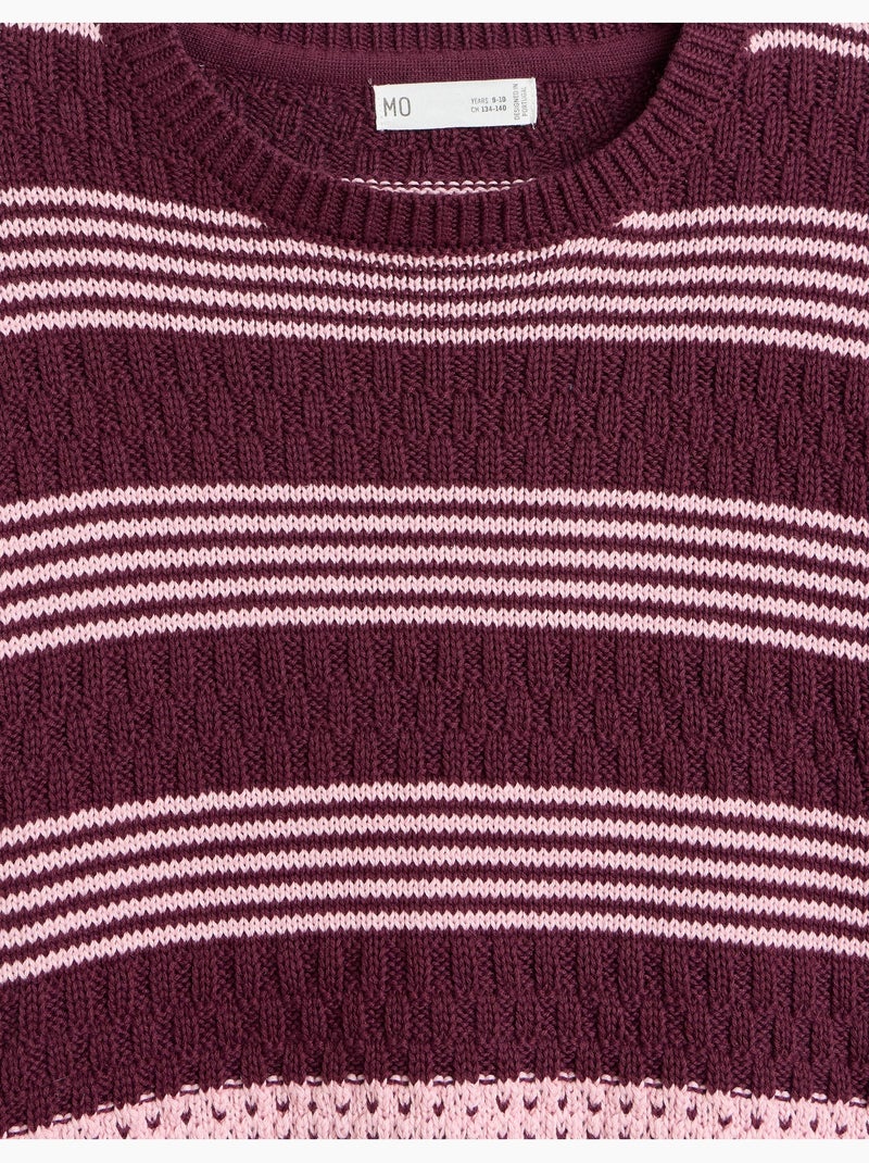 Jersey de rayas de punto, mo fashion Violeta - Kiabi